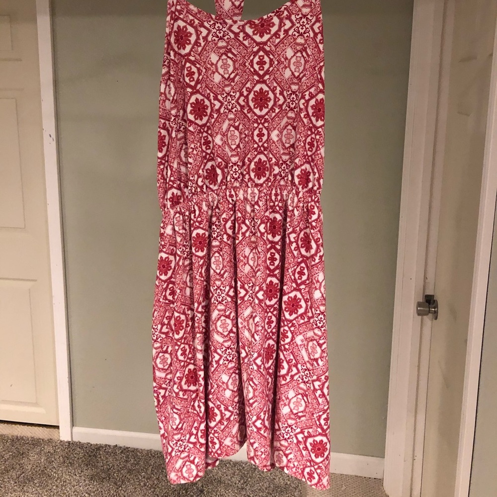 💥 Pink Rose Dress & Banana Republic Cardigan